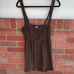 J Crew 100%Silk brown blouse